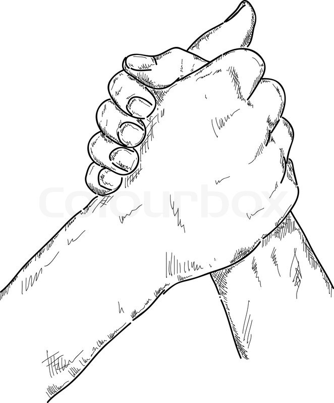 662x800 Left Hands Shake Stock Vector Colourbox