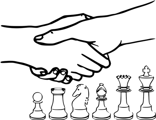 500x386 Chess Pieces And Shaking Public Domain Vectors