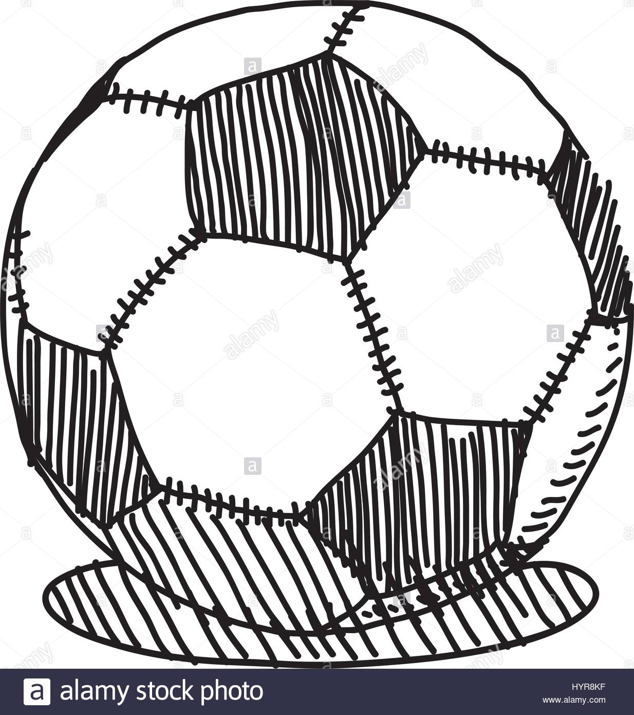 1234x1390 Vector Hand Drawing Sketch Soccer Ball Illustration Stock Vector