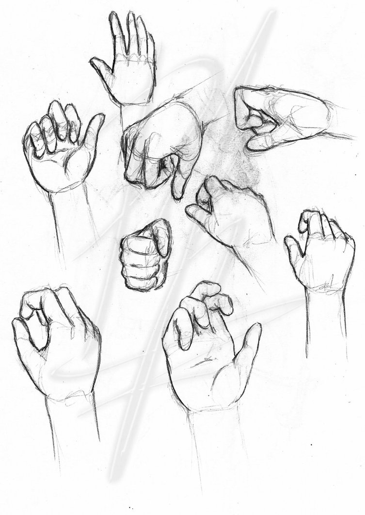 753x1062 Hand Study Sketch By Reznovkg
