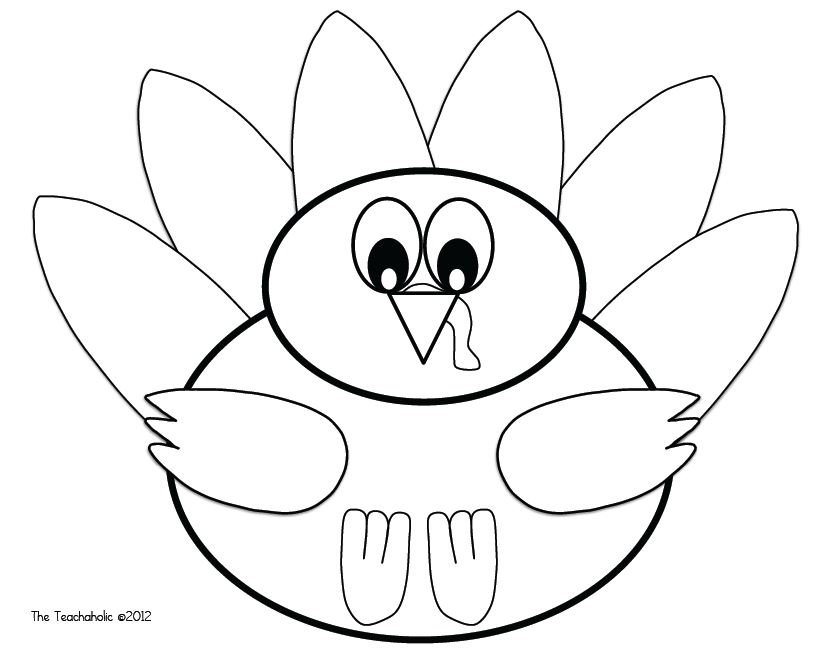 824x658 Hand Turkey Drawing Template Festival Collections