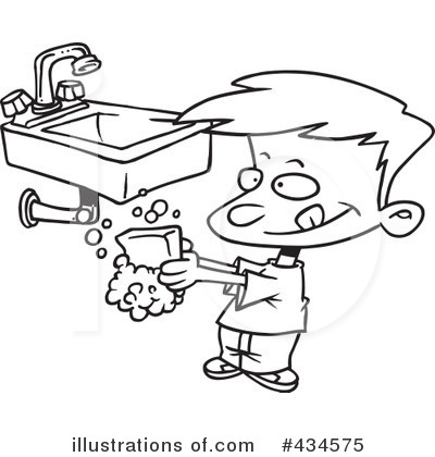 400x420 Washing Clipart Black And White