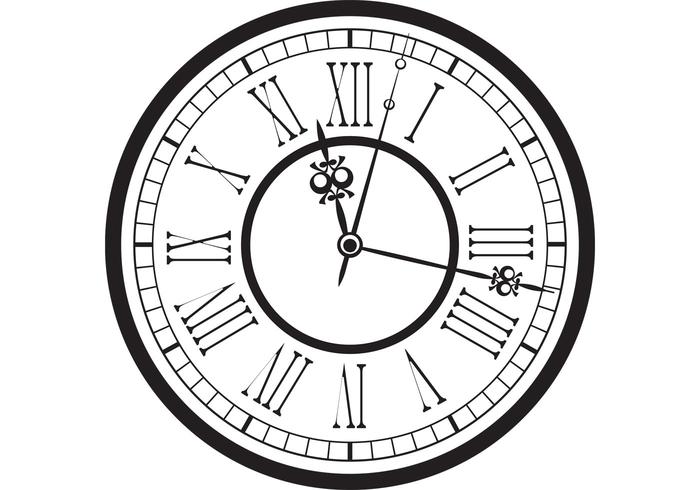 700x490 Vintage Old Clock Vector