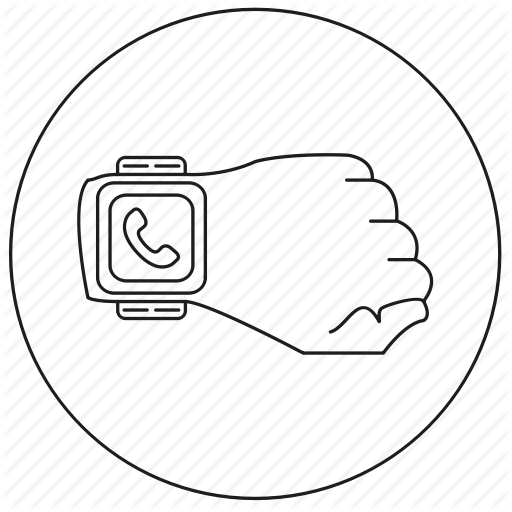 512x512 Call, Chat, Gadget, Hand, Phone, Smartwatch, Watch Icon Icon