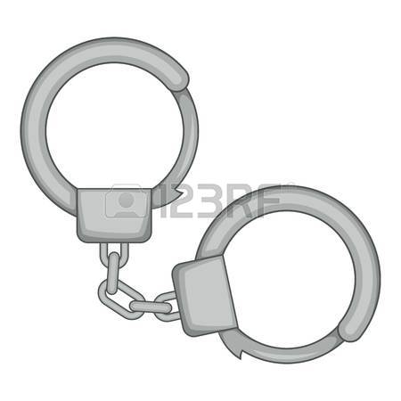 450x450 Handcuffs Icon, Cartoon Style Stock Photo, Picture And Royalty