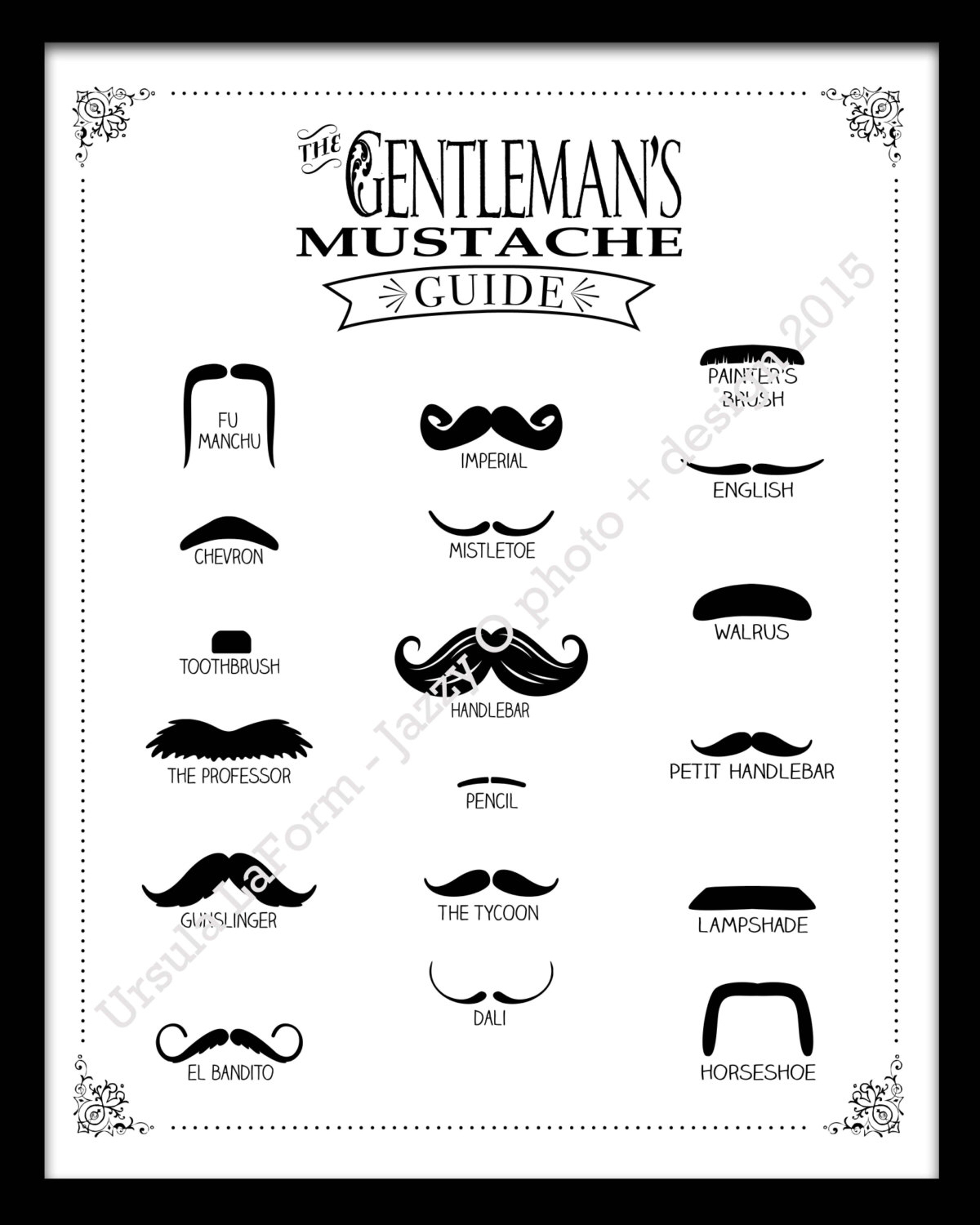 Handlebar Moustache Drawing At GetDrawings | Free Download