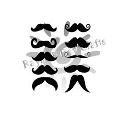 236x254 Hipster Moustache Vector Pack