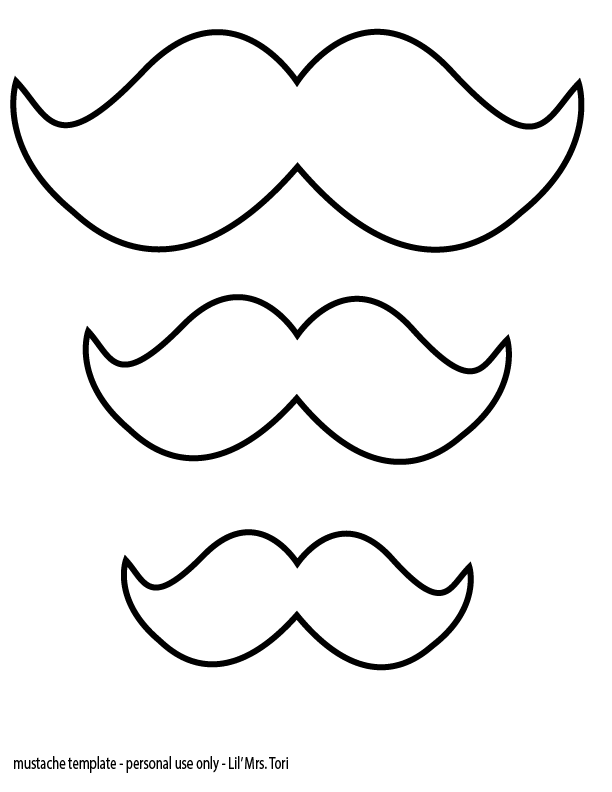 612x792 Mustache Coloring Pages