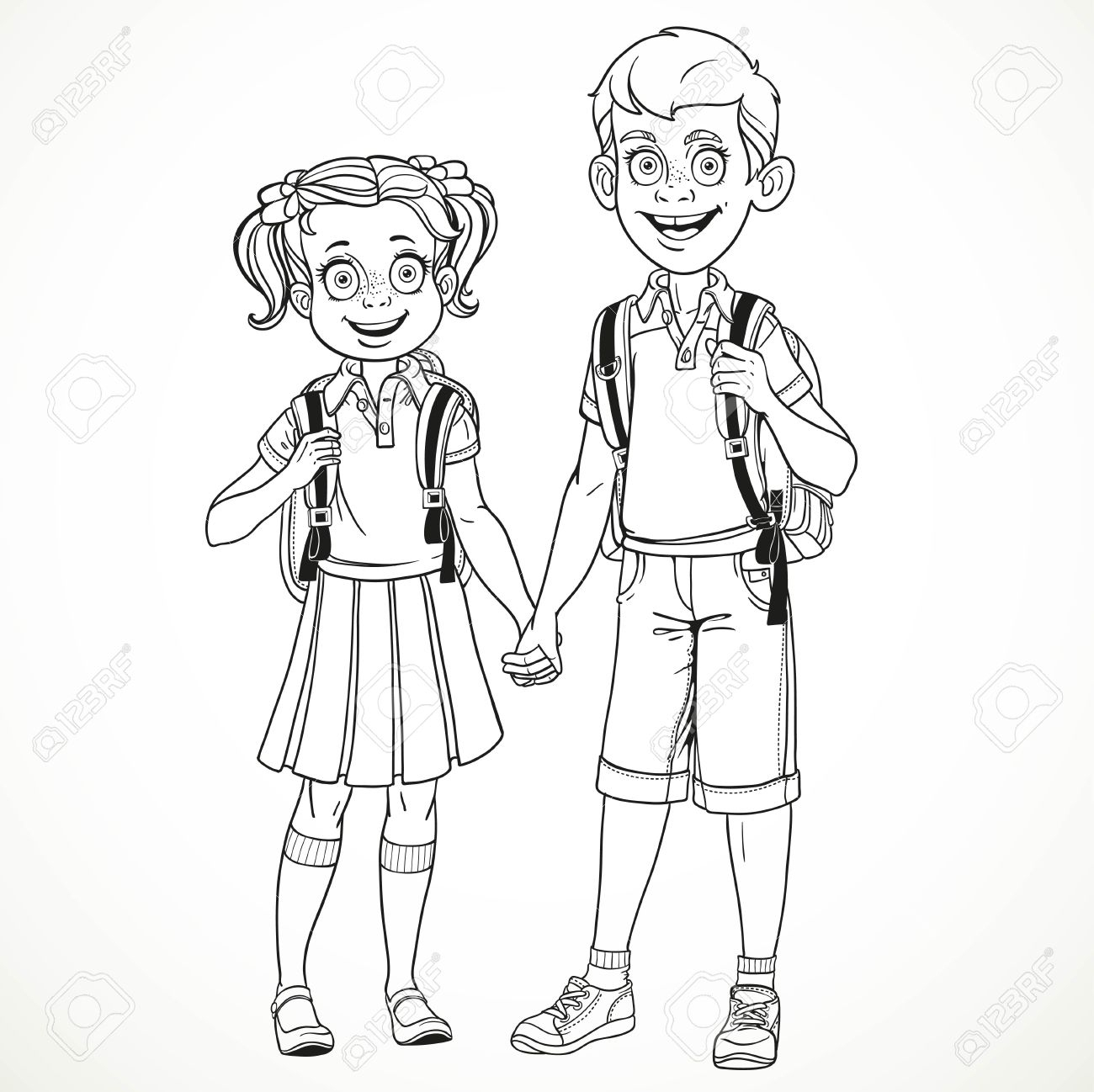 1300x1298 Boy And Girl Drawings Cute Girl And Boy Holding Hands Drawing
