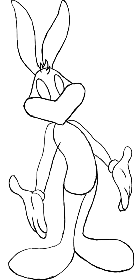469x975 How To Draw Bugs Bunny
