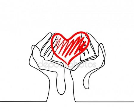 450x374 Hands Holding A Heart Stock Vector Valenty