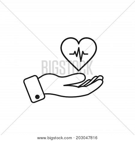 450x470 Hand Holding Heart Beat. Vector Vector Amp Photo Bigstock
