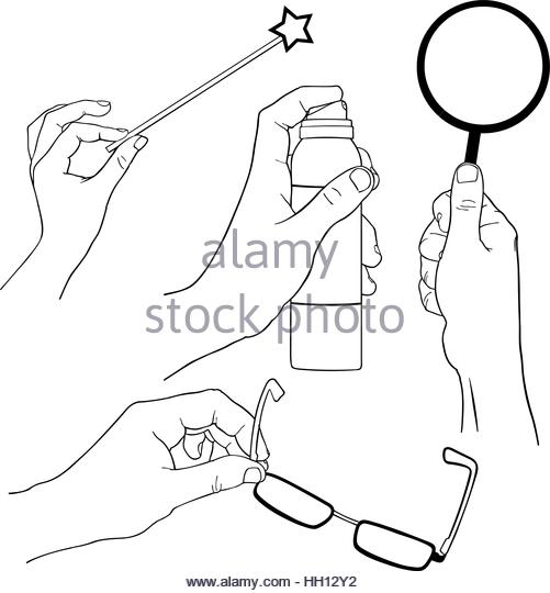 501x540 Hand Holding Objects Outline Set Stock Photos Amp Hand Holding