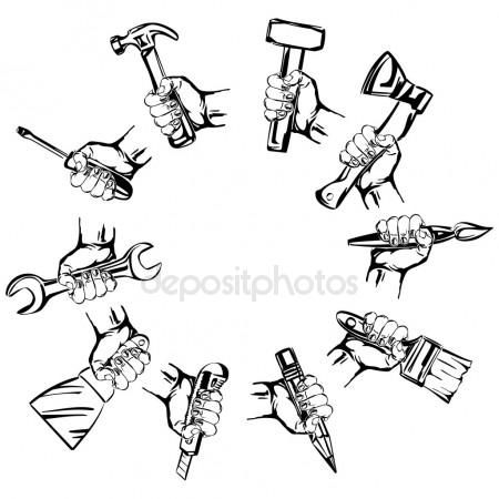 450x450 Hand Holding Pencil Stock Vectors, Royalty Free Hand Holding