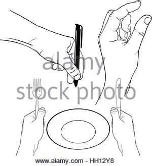 300x329 Set Of Hands Holding Different Objects Stock Photo, Royalty Free