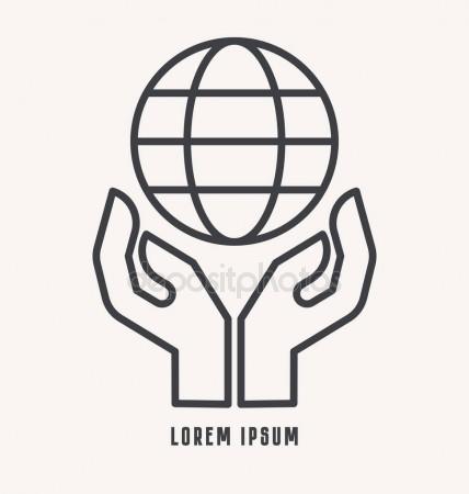 428x450 Hands Holding Globe Cartoon Icon Stock Vector Juliarstudio