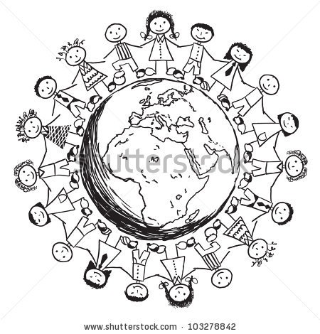 450x470 Books Around The World Black And White Clipart