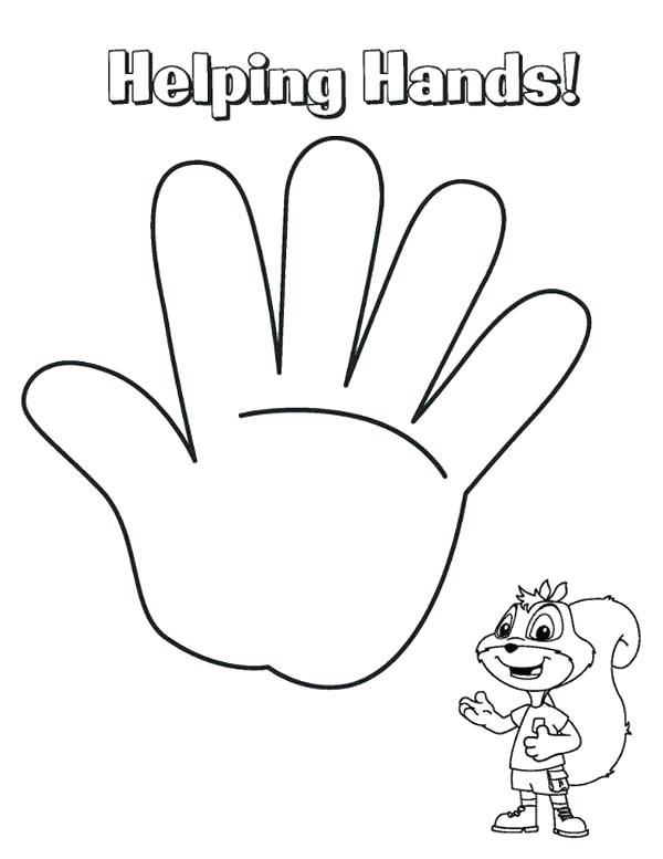 600x777 Coloring Page Of A Hand Backgrounds Coloring Praying Hands