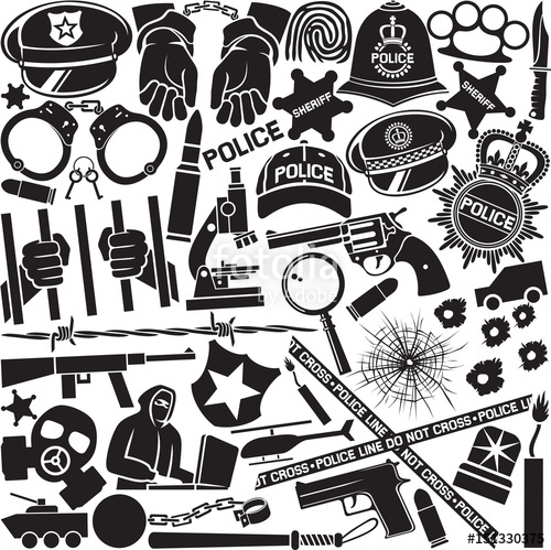 500x499 Police Icons Pattern Or Background (British Bobby Police Helmet