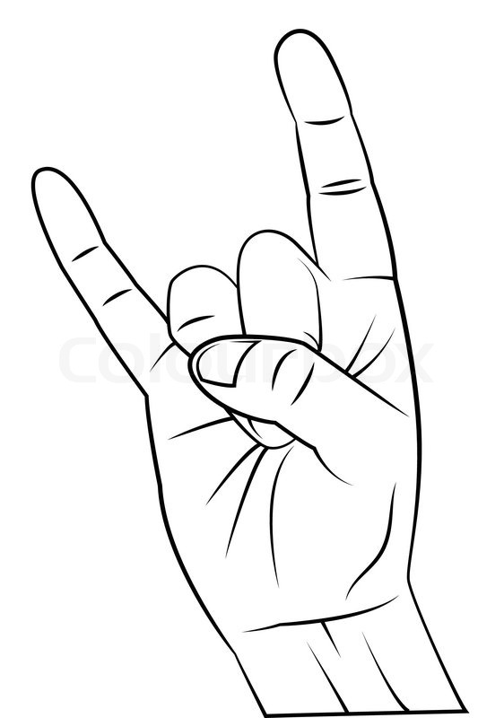 562x800 Metal Hand Stock Vector Colourbox