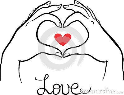400x308 Hands Making A Heart Gesture Stock Vector
