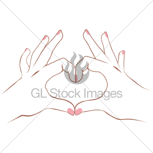 500x500 Heart Hands Gl Stock Images