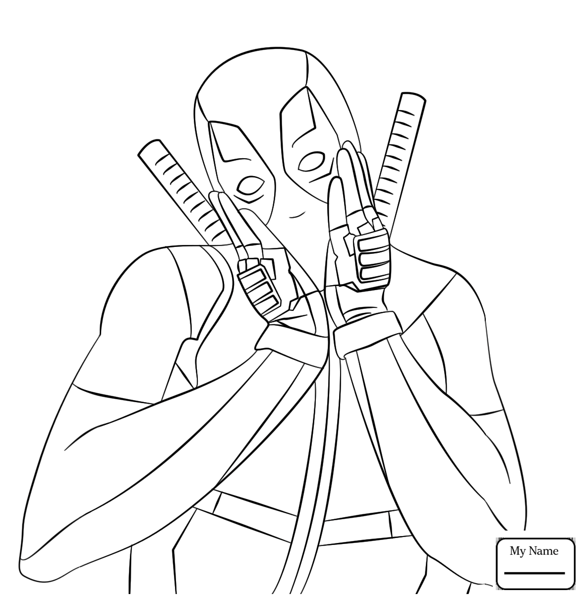 1180x1210 Coloring Pages For Kids Cartoons Deadpool Making Heart Shape