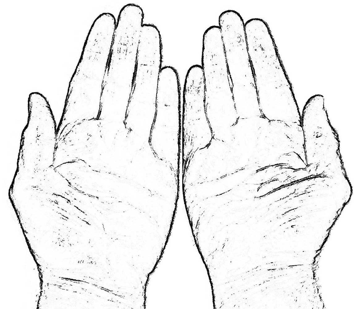 1177x1000 Of Praying Hands Coloring Page Free Download