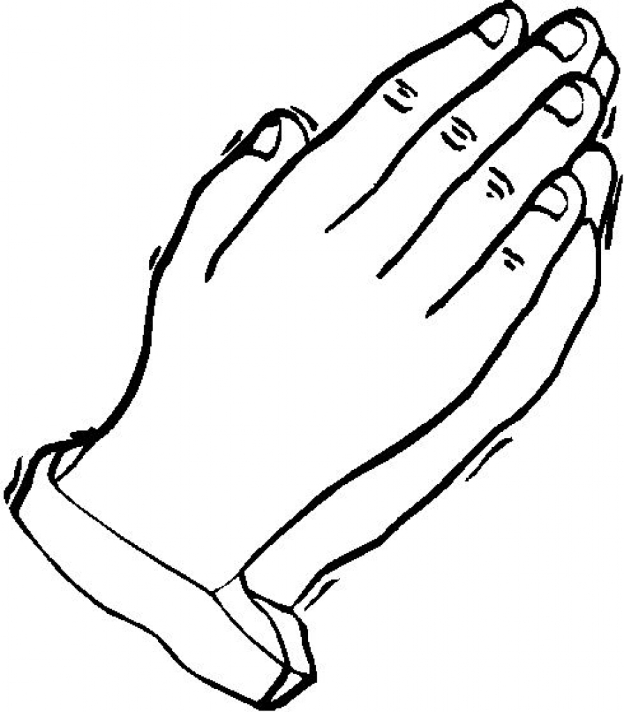 897x1024 Praying Hands Coloring Page