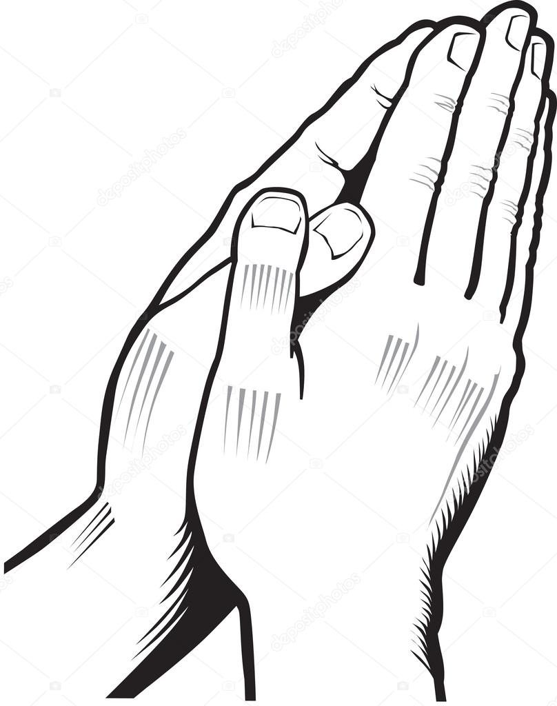 808x1024 Vector Illustration Of Praying Hands Stock Vector Volod2943