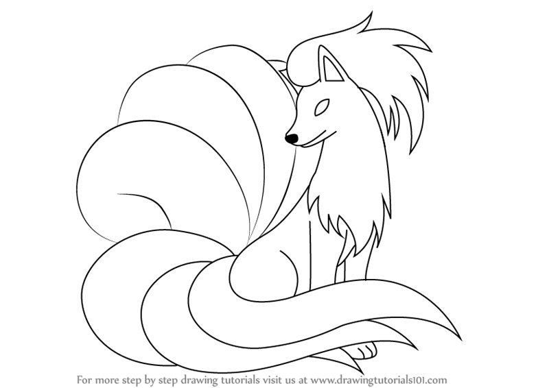800x566 Learn How To Draw Ninetales From Pokemon (Pokemon) Step By Step