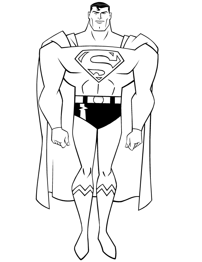670x867 Handsome Superman For Kids Coloring Page H Amp M Coloring Pages