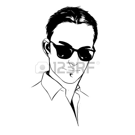 450x450 Illustration Portrait Of A Handsome Young Man On White Background