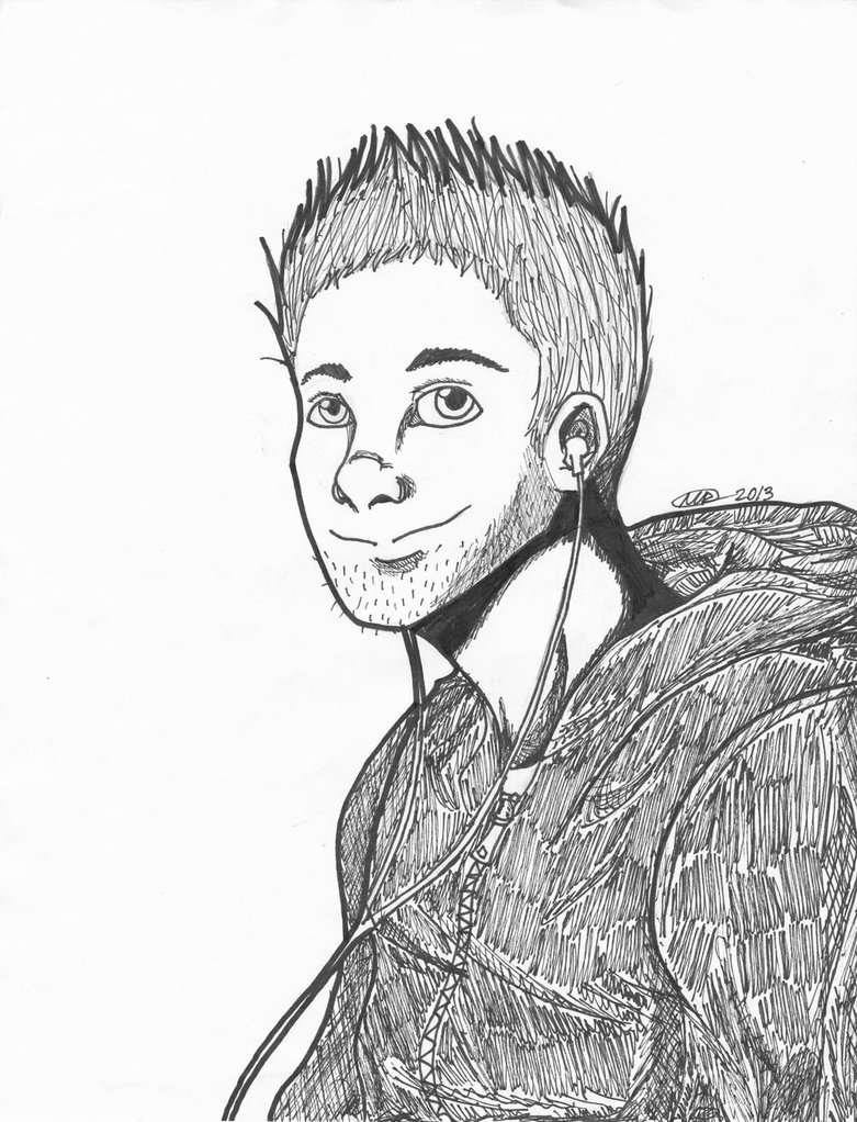 781x1022 Random Guy Drawing 2013 By Leafears5838