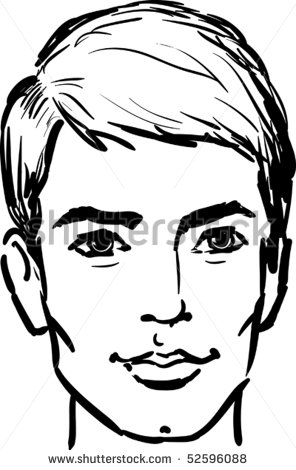 296x470 Outline Drawing Man Face