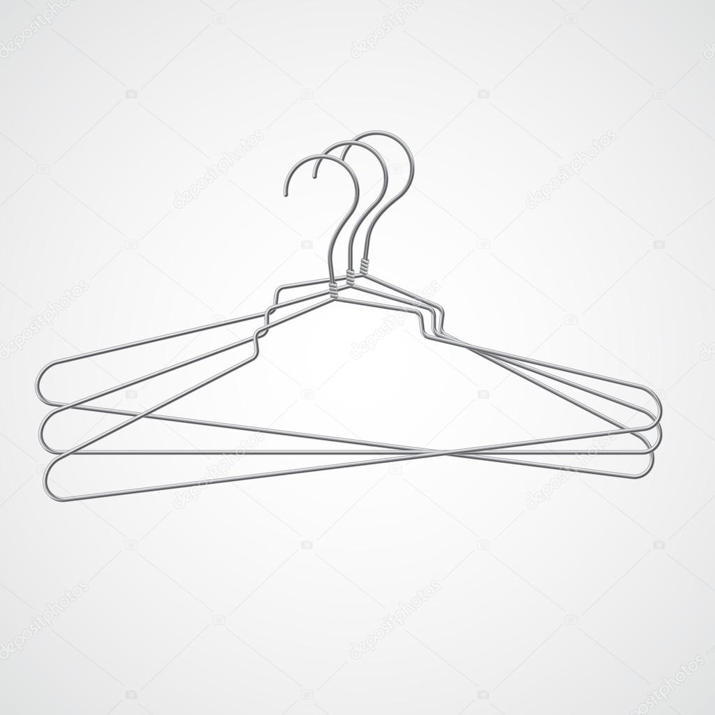 1024x1024 Set Of Metal Hanger Stock Vector Punsayaporn