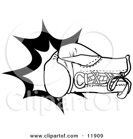 450x470 Cartoon Of A Red Boxing Glove With Laces