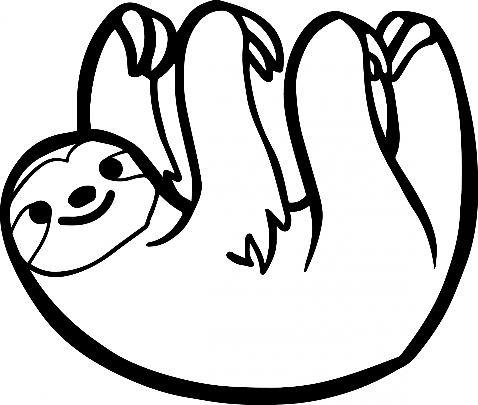 1920x1627 Sloth Drawing Free Stock Photo
