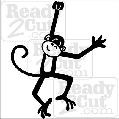 400x400 Hanging Monkey Vector Image