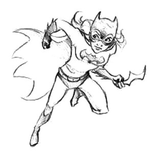 300x300 Batgirl Hanging On Rope Coloring Pages Best Place To Color