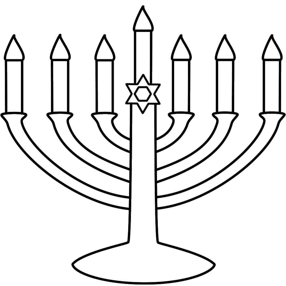 1000x1000 Hanukkah Coloring Pages