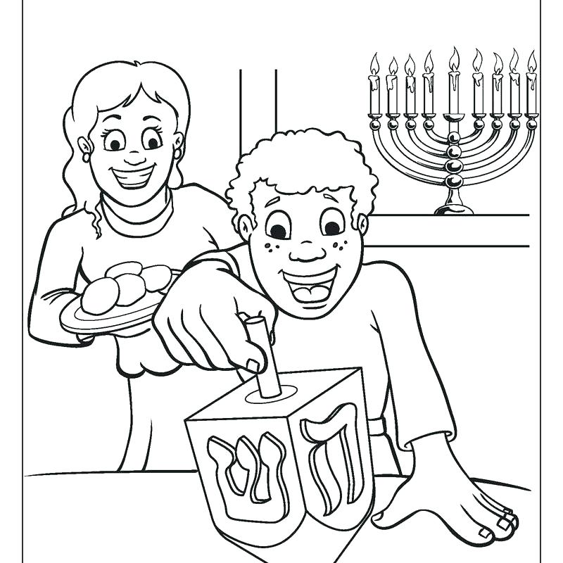 800x800 Hanukkah Printable Coloring Pages