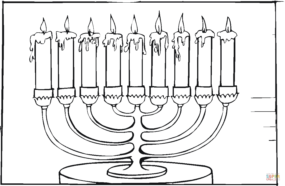 Hanukkah Menorah Drawing at GetDrawings | Free download