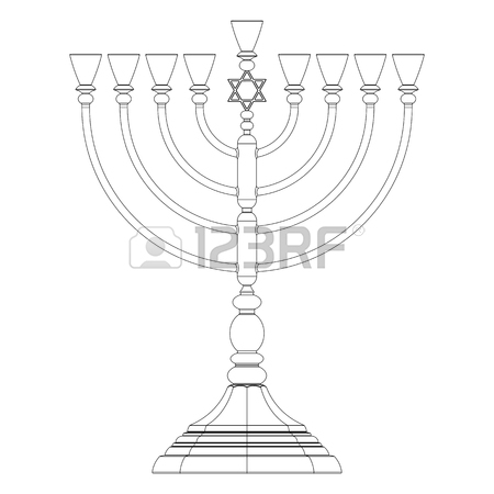 Hanukkah Menorah Drawing at GetDrawings | Free download