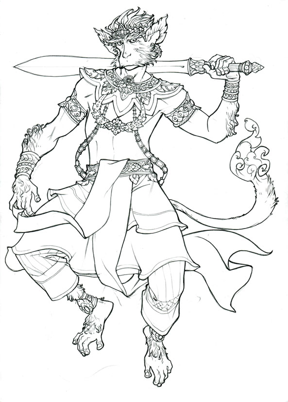 593x827 Hanuman By Riccadoc