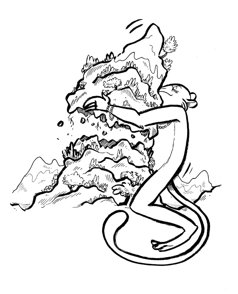 787x970 Hanuman Lifts A Mountain By Naoru