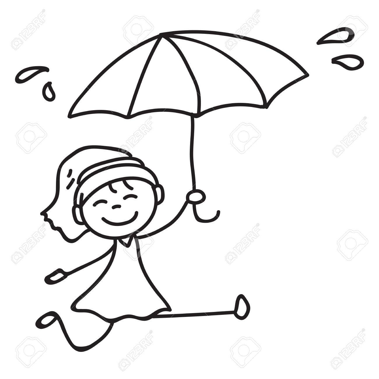 1300x1300 Hand Drawing Happy People, Girl Smile And Happiness Life