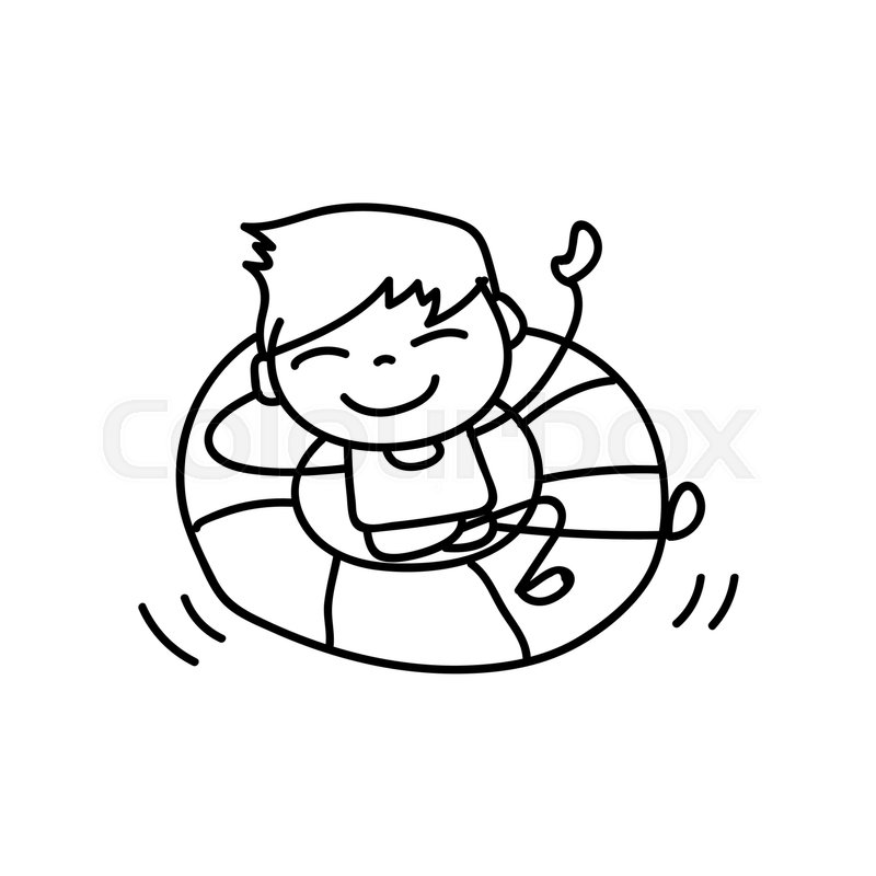 800x800 Hand Drawing Cute Boys Line Art. Happy People. Happiness Concept