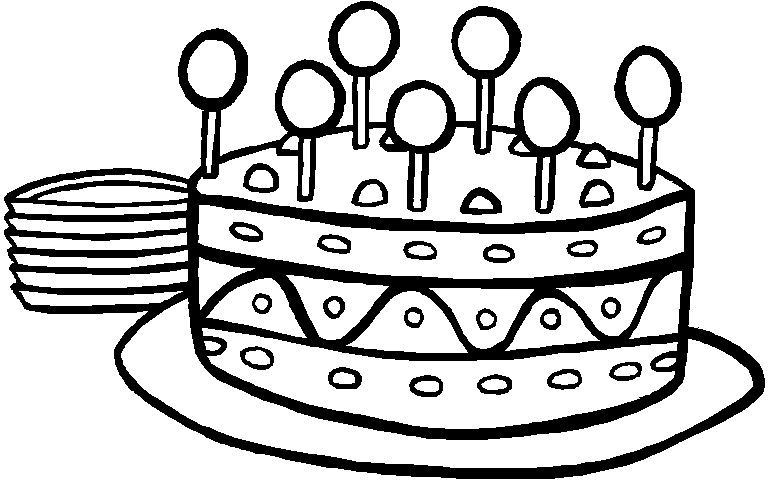 768x480 Happy Birthday Cake Coloring Page