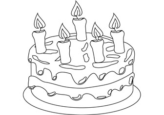 336x237 Happy Birthday Coloring Page